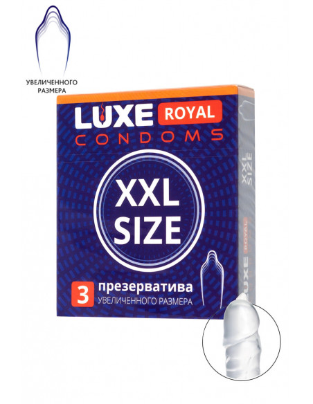 LUXE ROYAL XXL Size №3 гладкие презервативы увеличенного размера