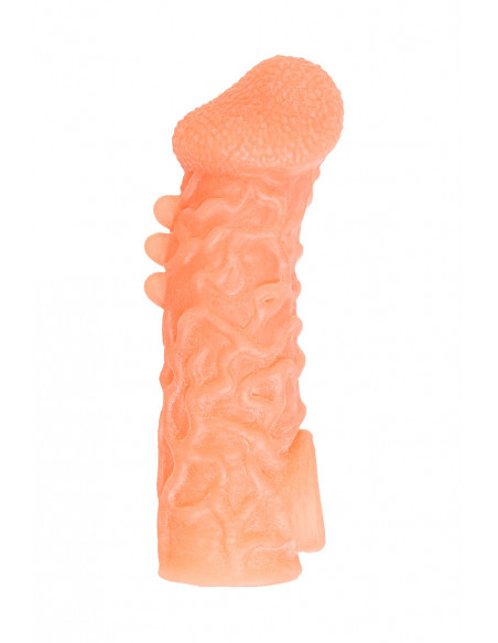Фаллоувеличитель с петелькой на мошонку KOKOS COCK SLEEVE L 17,6 см
