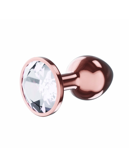 Анальный страз Diamond Moonstone Shine L Розовое Золото металл/стекло 87г /8,3х3,3 см/