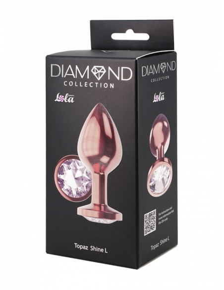 Анальный страз Diamond Moonstone Shine L Розовое Золото металл/стекло 87г /8,3х3,3 см/