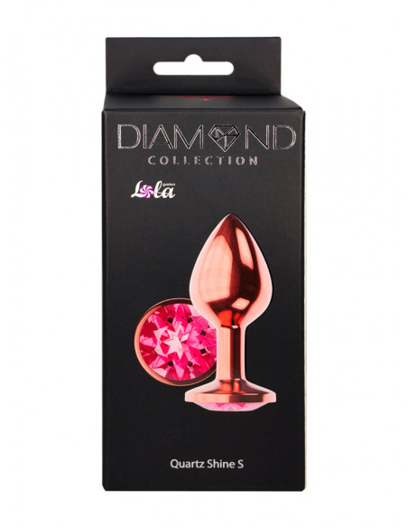 Анальный страз Diamond Quartz Shine S Розовое Золото металл/стекло 48г /7,2х2,7 см/