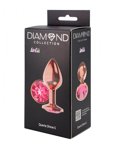 Анальный страз Diamond Quartz Shine S Розовое Золото металл/стекло 48г /7,2х2,7 см/