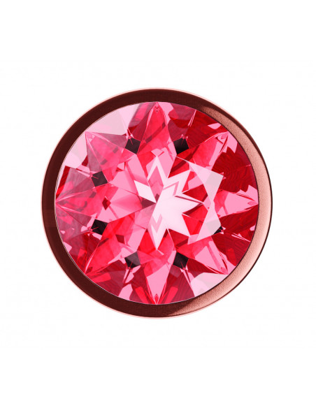 Анальный страз Diamond Ruby Shine S Розовое Золото металл/стекло 48г /7,2х2,7 см/