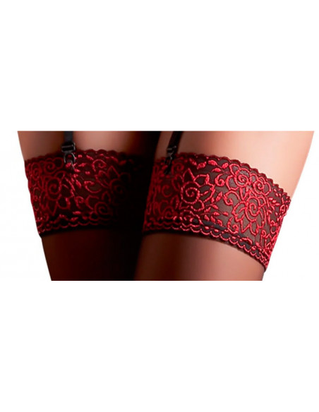 Чулки под пояс Cottelli LEGWEAR 17den черные /2/