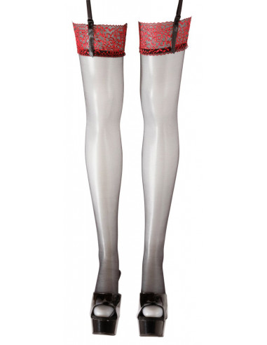 Чулки под пояс Cottelli LEGWEAR 17den черные /2/