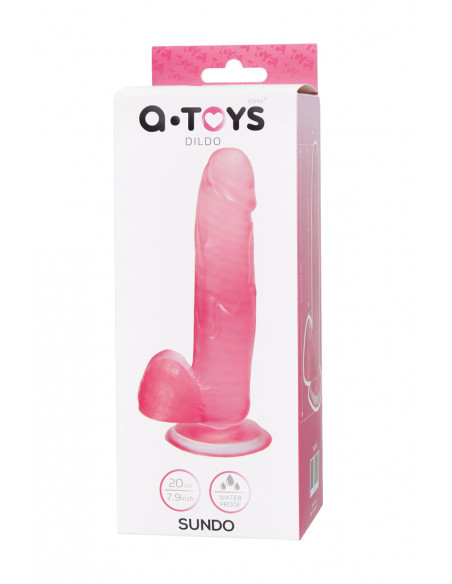 Реалистичный фаллоимитатор A-Toys by TOYFA Sundo TPE розовый /20х4см/