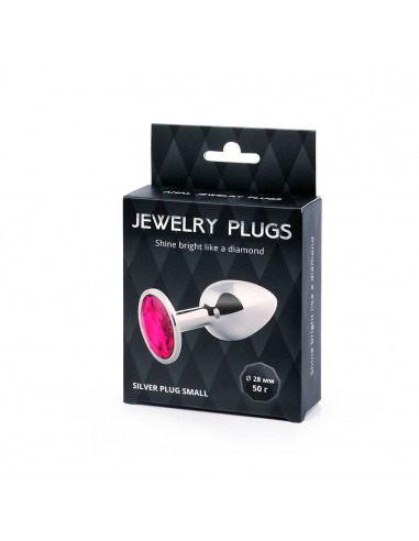 Анальный страз SILVER PLUG SMALL металл/стекло...