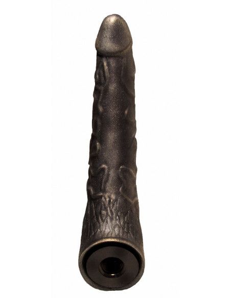 Фаллос изогнутый LoveThing MEDIUM PLUG Black Bent с креплением для страпона /15х3,5см/