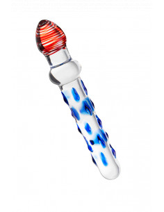 Фаллоимитатор двухсторонний Sexus Glass стекло 20 см