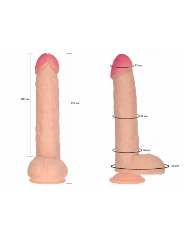 Фаллоимитатор с мошонкой Neoskin телесный...
