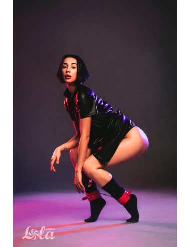 Поножи Party Hard Eternity Red из ПВХ /35,5х6см/