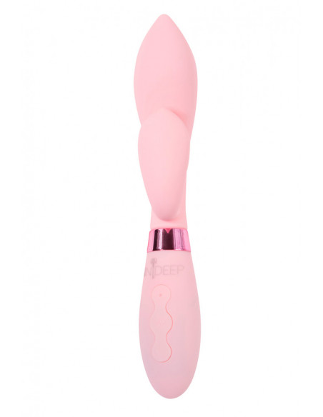 Перезаряжаемый вибратор Кролик Indeep Juna Pink /20x3,3 см/