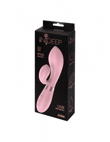 Перезаряжаемый вибратор Кролик Indeep Juna Pink...