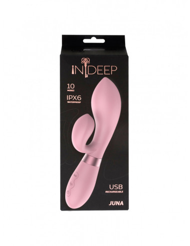 Перезаряжаемый вибратор Кролик Indeep Juna Pink...