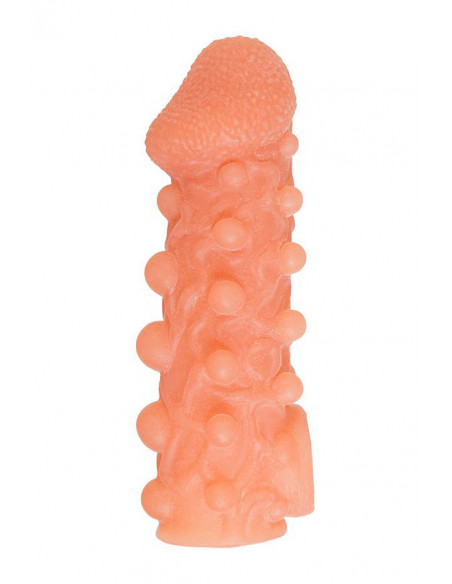 Фаллоувеличитель с петелькой на мошонку KOKOS COCK SLEEVE M 15,6 см
