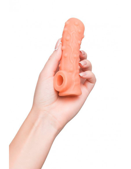 Фаллоувеличитель с открытой головкой KOKOS NUDE SLEEVE M 12 см