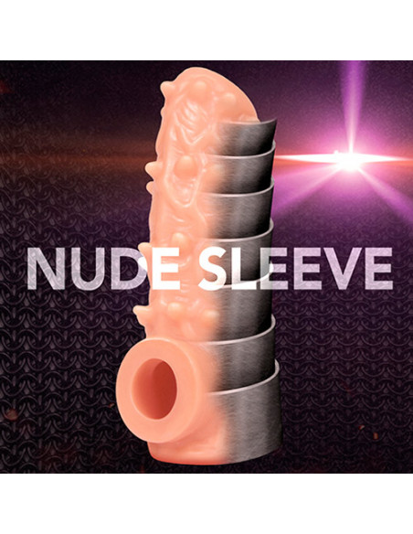 Фаллоувеличитель с открытой головкой KOKOS NUDE SLEEVE M 12 см