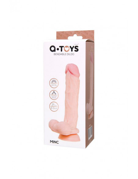Фаллоимитатор гнущийся A-Toys by TOYFA Minc TPE телесный 21х3,8 см