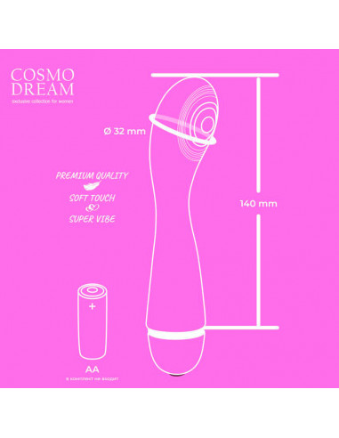 Вибромассажер точки-G COSMO 20 функций силикон...