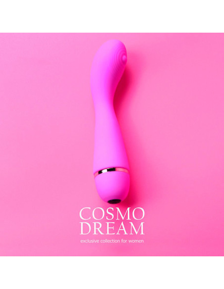 Вибромассажер точки-G COSMO 20 функций силикон розовый /14х3,2 см/