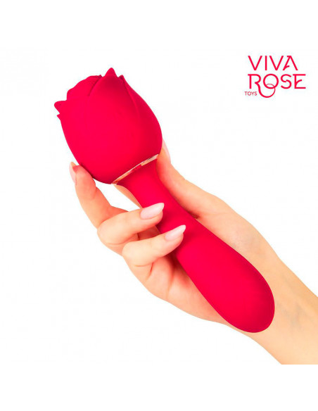 Вибромассажер 2в1 с вакуум-волновой стимуляцией Viva Rose Toys