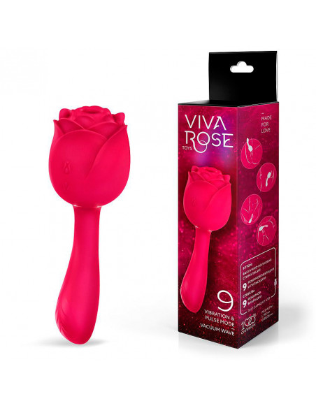 Вибромассажер 2в1 с вакуум-волновой стимуляцией Viva Rose Toys