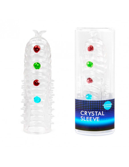 Насадка с бусинками CRYSTAL SLEEVE прозрачная /14х2,7 см/