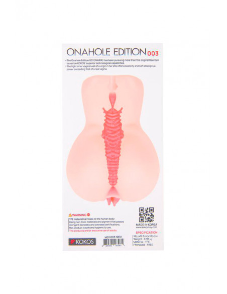 Вагина с вибропулей KOKOS HAND SLEEVE XL ONAHOLE EDITION 003 с двойным слоем 950г 18 см
