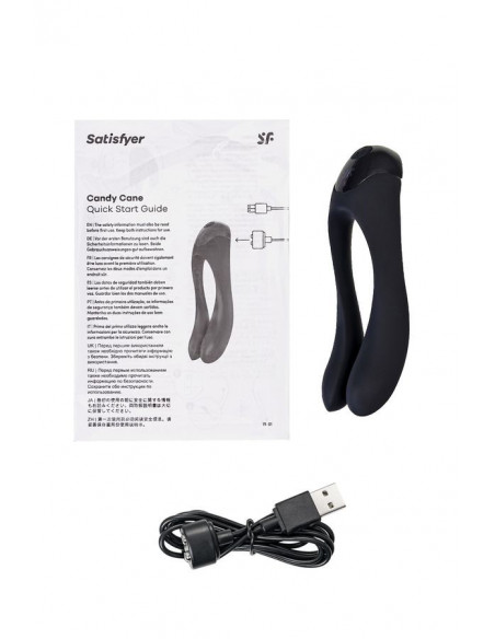 Многофункциональный стимулятор для пар Satisfyer Partner Candy Cane черный