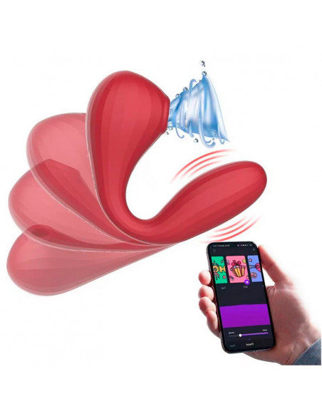 Смарт-вибратор 2в1 с вакуум-волновой стимуляцией Magic Bobi APP Controlled