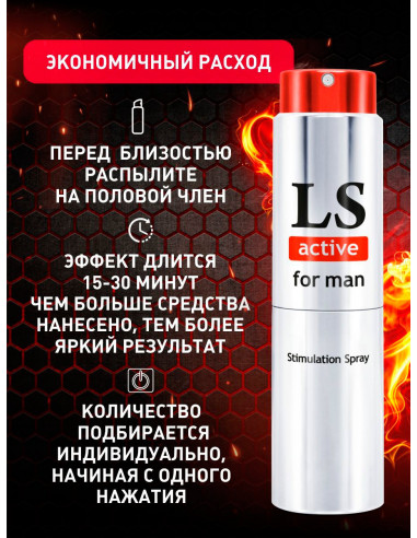 Спрей стимулятор LOVESPRAY ACTIVE для мужчин 18 мл