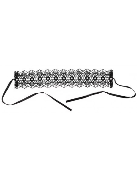 Ошейник Cottelli Accessoires с вышивкой бисером и стразами