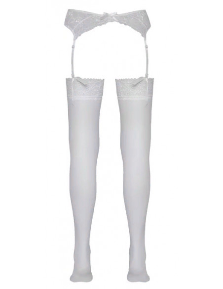 Чулки под пояс Cottelli LEGWEAR 20den белые /2/
