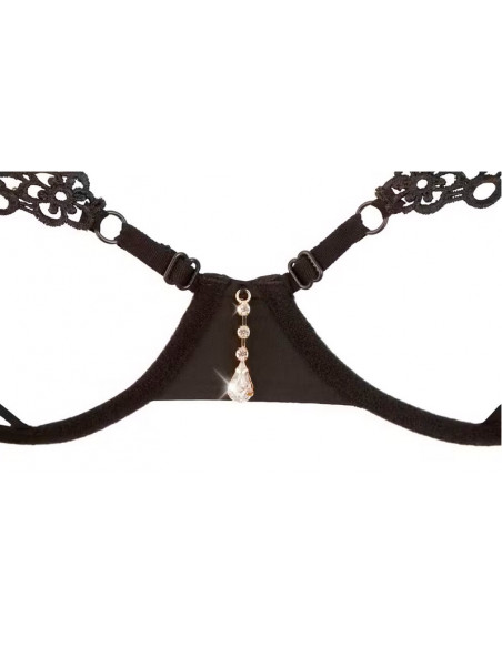 Бюстгалтер и стринги Cottelli LINGERIE BRA SET черный М