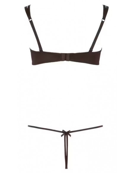 Бюстгалтер и стринги Cottelli LINGERIE BRA SET черный М