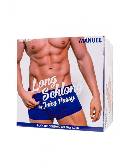 Мастурбатор с фаллосом Juicy Pussy Manuel TPE телесный /25 см/