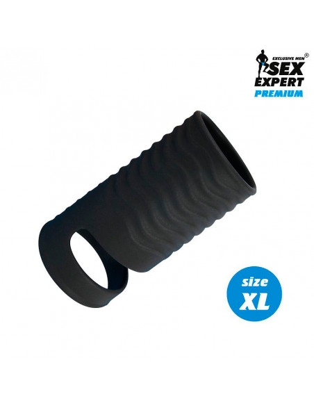 Насадка открытая SEX EXPERT PREMIUM c подхватом мошонки 8,9 см