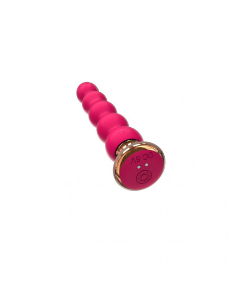 Анальный вибромассажер-ёлочка Mini Vibrator силикон красный /19х3,1 см/