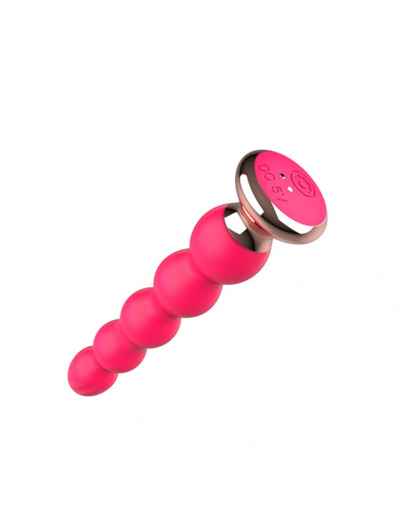 Анальный вибромассажер-ёлочка Mini Vibrator силикон красный /19х3,1 см/