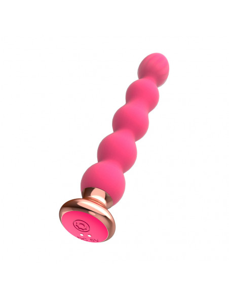Анальный вибромассажер-ёлочка Mini Vibrator силикон красный /19х3,1 см/
