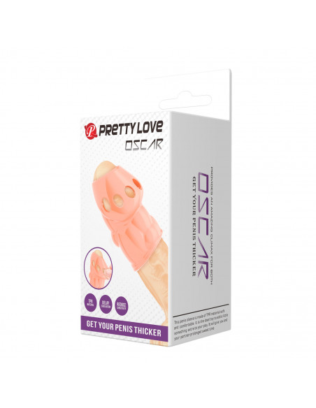 Насадка открытая на головку Pretty Love Oskar TPR телесный /6,4 см/