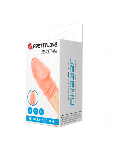 Насадка открытая на головку Pretty Love Jeremy TPR телесный /7 см/