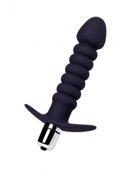 Анальная пробка с вибрацией Twisted Anal Plug Black /11х3 см/