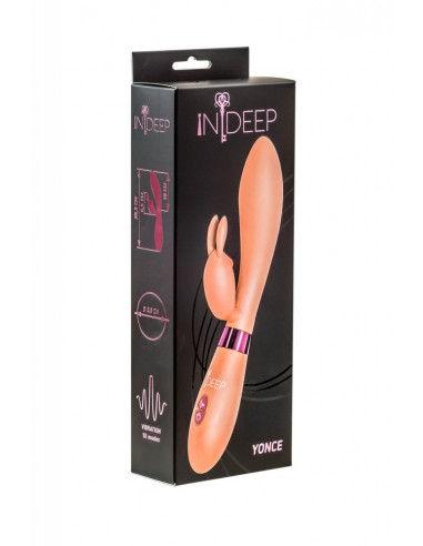 Вибратор-Кролик Indeep Yonce Beige /20,5x3,3см/