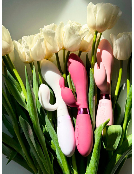 Перезаряжаемый вибратор Кролик Indeep Juna Pink /20x3,3 см/