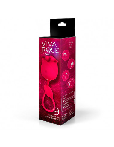 Вибромассажер 2в1 Viva Rose Toys с ротационной...