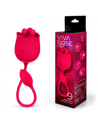 Вибромассажер 2в1 Viva Rose Toys с ротационной...