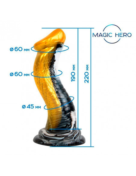 Фантазийный фаллоимитатор-кобра MAGIC HERO SILICON LOVE 22х6 см