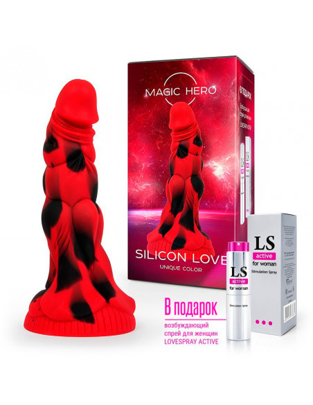 Фантазийный фаллоимитатор MAGIC HERO SILICON LOVE 20х4,7 см