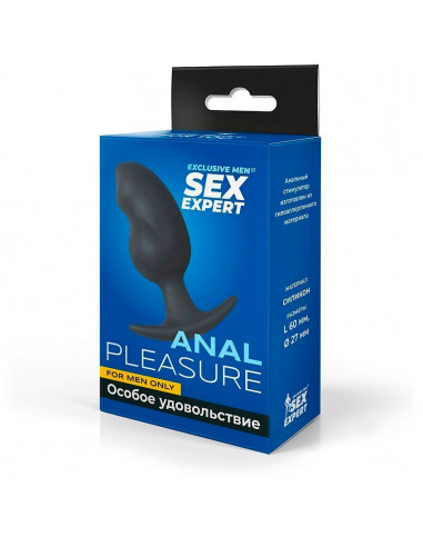Анальная втулка Sex Expert силикон черная...